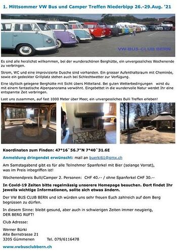 VW-BUS Treffen Niederbipp