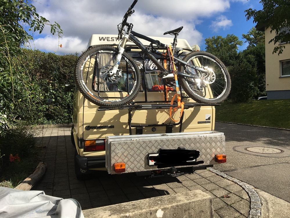 Fahrradträger T3 mit Platz für Heckbox Suche VWBUSFORUM.CH