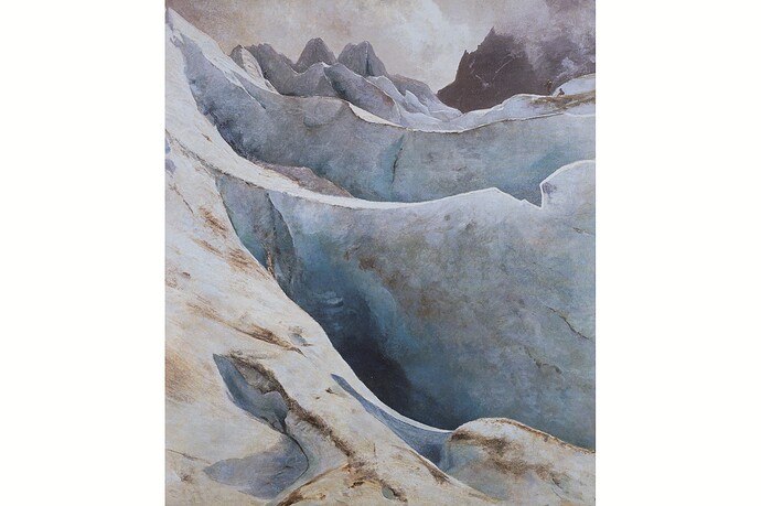Toussaint-Gabriel Loppé, 1885 - Gletscherspalten am Mer de Glace_