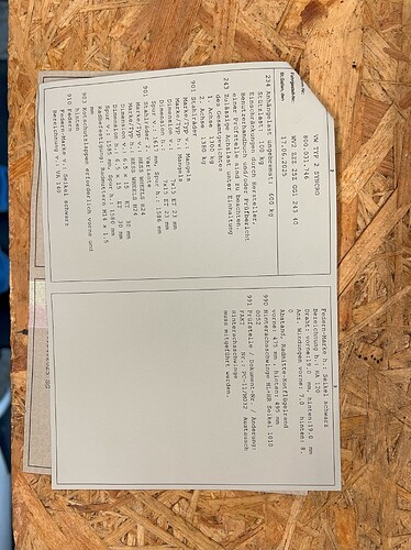 Ausweis beiblatt