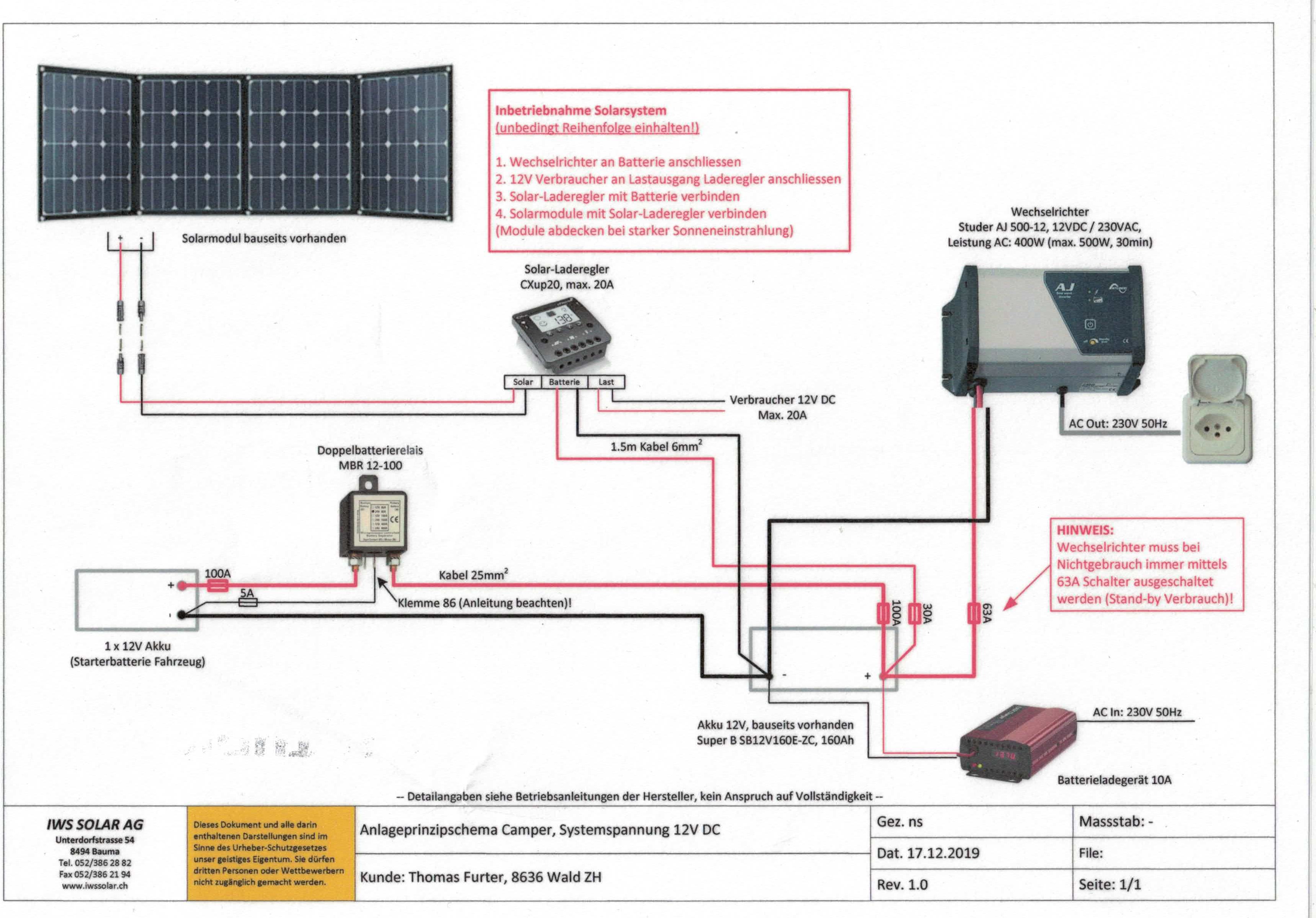Batterie Trennrelais Set VW Bus Camper Wohnmobil Boot Solar in